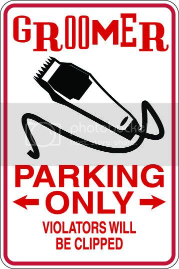 9"x12" Aluminum  groomer hair barber  funny  parking sign for indoors or outdoors