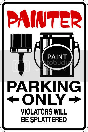 9"x12" Aluminum  painter  funny  parking sign for indoors or outdoors