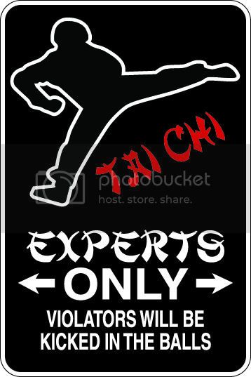 9"x12" Aluminum  tai chi expert funny  parking sign for indoors or outdoors