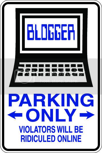 9"x12" Aluminum  blogger computer  funny  parking sign for indoors or outdoors