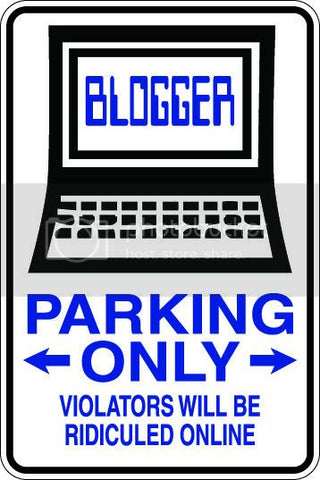 9"x12" Aluminum  blogger computer  funny  parking sign for indoors or outdoors