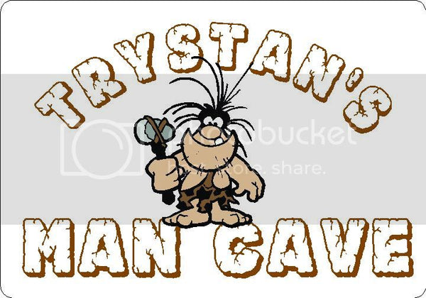 TRYSTAN Man Cave 9"x12" Aluminum novelty parking sign wall decor.