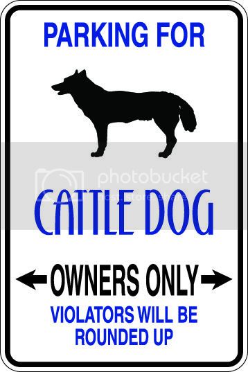 9"x12" Aluminum  cattler dog owner  funny  parking sign for indoors or outdoors