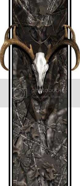 Truck bed  side buck skull woodland ghost bed band high resolution vinyl graphic stripe decal kit universal fit.